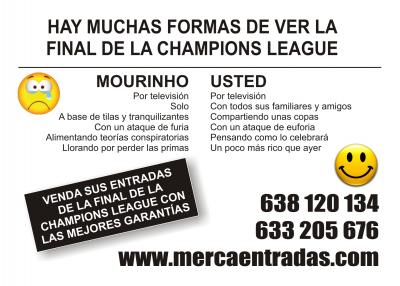 "·Si dispones de entradas para la final de la Champions League y no puedes asistir, le ofrecemos la forma más fácil y segura de