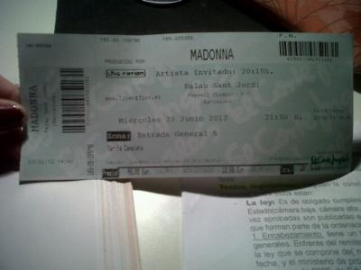 VENDO ENTRADA PISTA MADONNA BCN 20 JUNIO