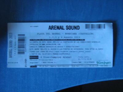 Entrada Arenal Sound (4 días + Camping Arenal)