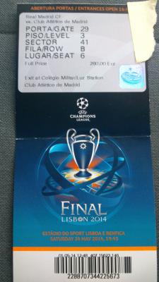 vendo boli bic y regalo entrada para final champhions leage 2014 lisboa
