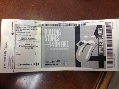 Entrada Rolling stones CHOLLO!!
