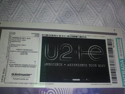 Entrada U2 9 de Octubre Barcelona