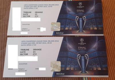 Vende 2x entradas final champions league cat1