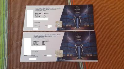 2 Entradas U E F A Champions League Milano 28 May 2016 , Category 1