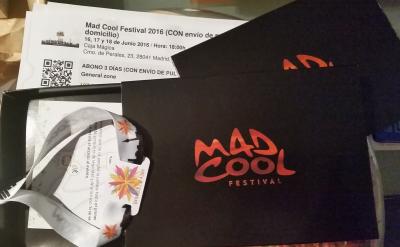 Dos pulseras abono tres dias mad cool 80€