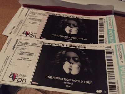2 entradas para Beyonce en Barcelona 2016 (03-08-2016)