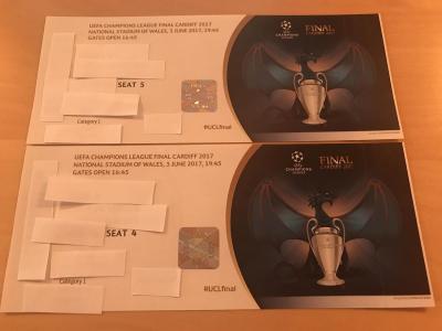 2 ENTRADAS CAT 1 FINAL CHAMPIONS LEAGUE CARDIFF 3 JUNIO 2017