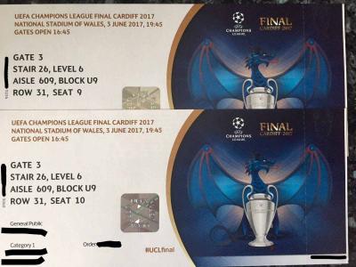 UEFA Champions League Entradas final 2017 Cardiff