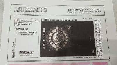 GUNS N ROSES BILBAO ZONA GOLDEN RING