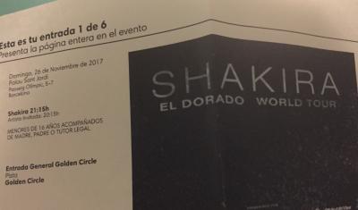 Shakira Barcelona Golden Circle