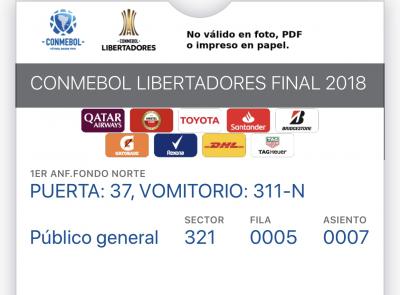 VENDO ENTRADAS FINAL BOCA-RIVER EN MADRID
