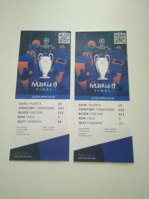 Entradas Final Uefa Champions League 01.06.2019 Madrid CAT3 TOP
